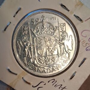 1949 Canadian .50 CENT Piece